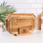 Набор досок разделочных Дарим Красиво «Гайка», 3 шт., 38×22×1.8 см, 34×20×1.8 см, 30×18×1.8 см, дерево - Фото 1