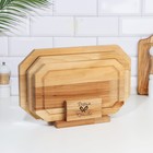 Набор досок разделочных Дарим Красиво «Гайка», 3 шт., 38×22×1.8 см, 34×20×1.8 см, 30×18×1.8 см, дерево - Фото 7