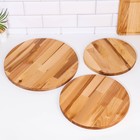 Набор досок разделочных Дарим Красиво «Круг», 3 шт., d=35×1.8 см, 30×1.8 см, 25×1.8 см, на подставке, дерево - Фото 3