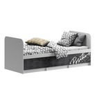 Кровать односпальная «Вега Позитив», спальное место 800×2000 мм, с ящиками, 2036×850×700 мм, цвет белый/бетон тёмный - Фото 1