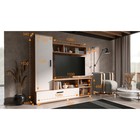 Гостиная Мини, 1500×440×1520 мм, белый глянец/дуб крафт - Фото 2