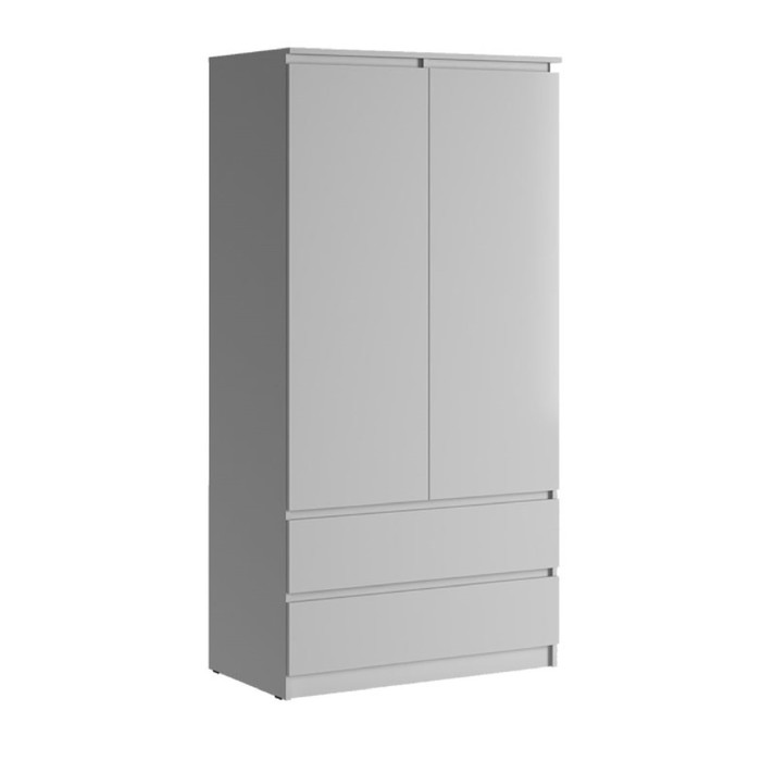Шкаф двухстворчатый для одежды «Челси», с ящиками, 902×514×1796 мм, цвет белый глянец/белый - Фото 1