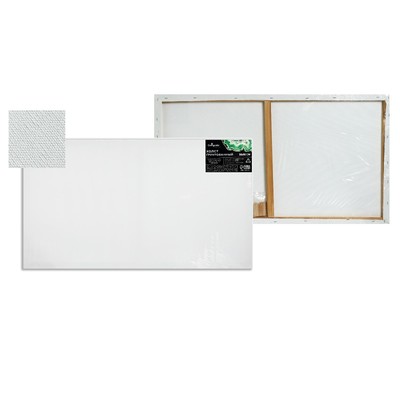 Холст на подрамнике, хлопок 100%, 1.6×50×90 см, акриловый грунт, среднезернистый, 380 г/м²