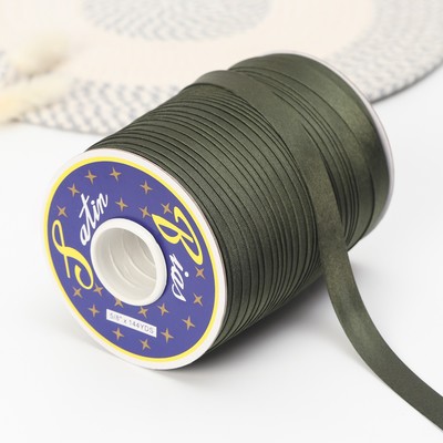 Косая бейка, 15 мм × 132 м, цвет хаки