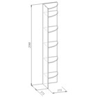 Полка угловая «Комфорт 9», 373 × 373 × 2088 мм, цвет венге - Фото 2