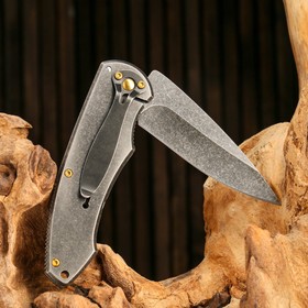 

Нож складной Stinger с клипом, 8 см, лезвие - 3Cr13, рукоять - сталь