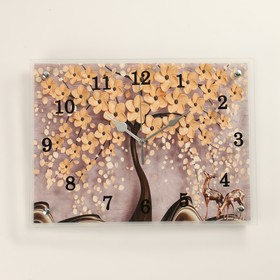 Часы-картина настенные, интерьерные "Дерево", бесшумные, 30 х 40 см