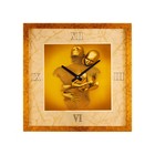 Часы-картина настенные, серия: Люди, "Объятия", 50 х 52 см, золото - фото 10733803