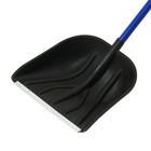Лопата для уборки снега, пластиковый ковш 395×395 мм, металлическая планка, алюминиевый черенок, с ручкой - Фото 7