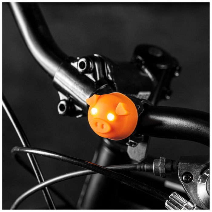 Комплект велосипедных фонарей JY-339P, передний и задний, цвет оранжевый - фото 1927857291