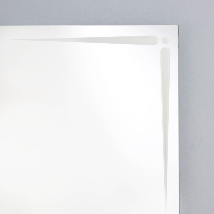 Зеркало, настенное, с пескоструйной графикой, 80×60 см - фото 1907398945