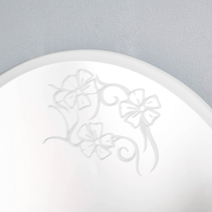 Зеркало, настенное, с пескоструйной графикой,цветы 70×50 см - фото 1907398952