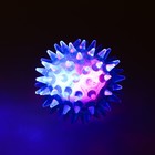 Мяч светящийся мини для кошек, TPR, 3,5 см, голубой - Фото 3