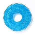 Игрушка светящаяся для собак "Жевательное кольцо", TPR,  12 см, голубая - фото 6565565