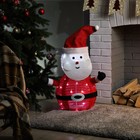 Светодиодная фигура «Дед Мороз» 35 × 70 × 35 см, металл, текстиль, 220 В, свечение белое - фото 6565591