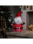 Светодиодная фигура «Дед Мороз» 35×70×35 см, металл, текстиль, 220 В, свечение белое - фото 61018685