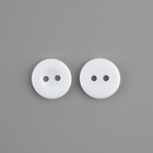 Набор пуговиц, 2 прокола, d = 12 мм, 10 шт, в блистере, цвет белый 7069477