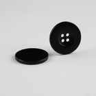 Набор пуговиц, 4 прокола, d = 25 мм, 10 шт, в блистере, цвет чёрный - фото 25631986