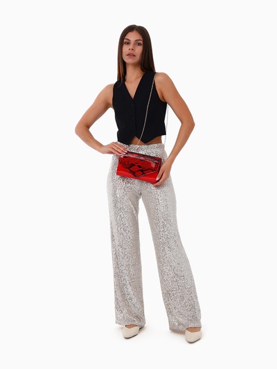 Сумка женская на магните, цвет красный