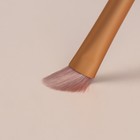 Кисть для макияжа, 16,5 см, цвет розовый/золотистый - Фото 4