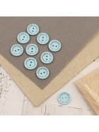 Набор нашивок из дерева Hand made with love, 2×2 см, 10 шт., голубой - Фото 2