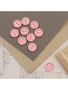 Набор нашивок из дерева Hand made with love, 2×2 см, 10 шт., розовый - Фото 2