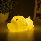 Ночник "Маленькая собачка" LED от батареек 3xLR44 белый 14,5х8 см RISALUX - фото 21527268