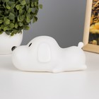 Ночник "Маленькая собачка" LED от батареек 3xLR44 белый 14,5х8 см RISALUX - фото 21527269