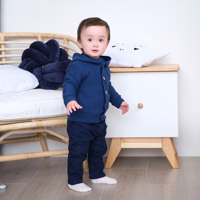 Джемпер вязаный Крошка Я Trendy, рост 98-104 см, синий - Фото 1