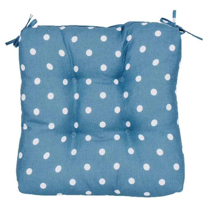 Подушка на стул Blue polka dot, размер 40х40 см