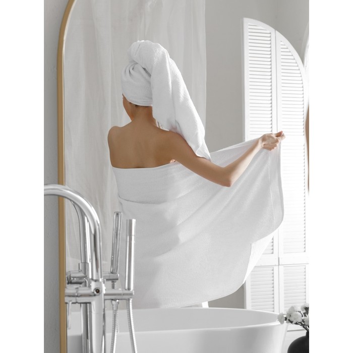 Полотенце махровое White, размер 30х50 см - Фото 1