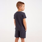 Комплект для мальчика (рубашка, шорты) MINAKU: Cotton Collection, серый, рост 128 см - Фото 3
