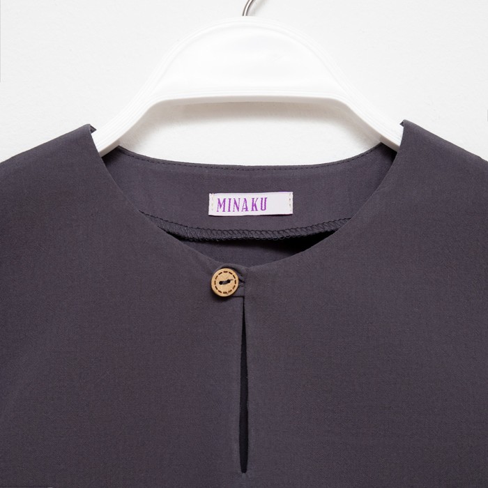 Комплект для мальчика (рубашка, шорты) MINAKU: Cotton Collection, серый, рост 152 см