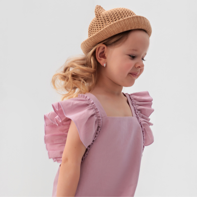 Платье для девочки MINAKU: Cotton Collection, розовое, рост 98 см