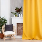 Штора портьерная Этель "Штрихи", цвет жёлтый, на шторной ленте 250х265 см, 100% п/э - фото 318817136