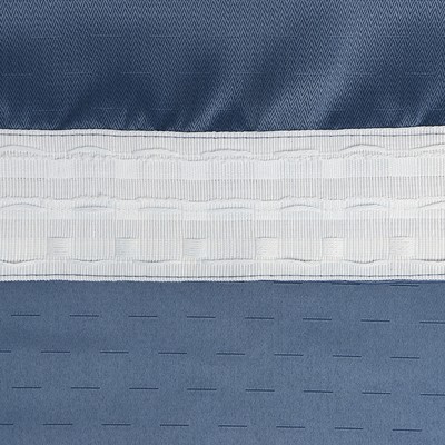 Штора портьерная «Этель. Штрихи», на шторной ленте, 250×265 см, синяя