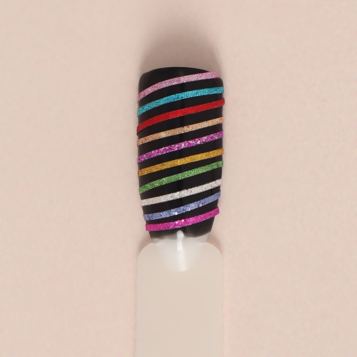 Ленты клеевые для декора «GRL PWR», с блёстками, 10 шт, 7,5 м, 1 мм, разноцветные 26845