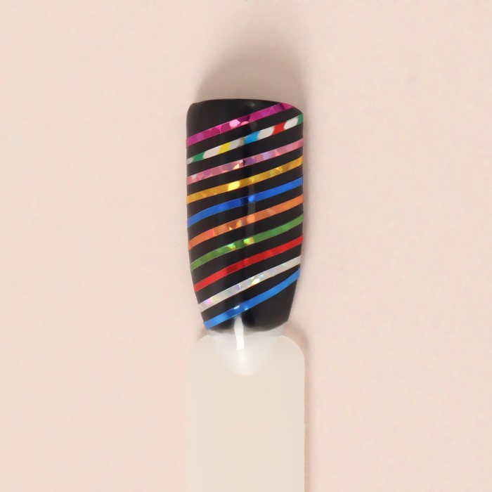 Ленты клеевые для декора «GRL PWR», с голографией, 10 шт, 7,5 м, 1 мм, разноцветные 26846