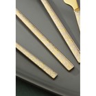 Набор столовых приборов из нержавеющей стали Magistro «Сакура», 4 предмета, цвет золотой - Фото 3