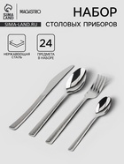 Столовые приборы Magistro Chemis, набор 24 предмета, нержавеющая сталь, серебристые - Фото 1