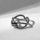 Кольцо «Медь» узлы, цвет чернёное серебро, безразмерное - фото 27182981