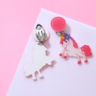 Клипсы детские «Выбражулька» сказка, единорог с цветочком, цвет розовый - фото 21527933