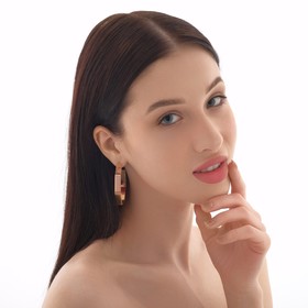 

Серьги-кольца "Бамбук" плоский, цвет золото, d=4,8