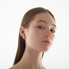 Серьги-кольца «Эстетика» точки, цвет серебро, d=1,6 - Фото 3