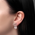 Серьги акриловые «Льдинка» неровный куб, цвет белый - Фото 2