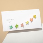 Пусеты набор 3 пары «Цветочки» мультики, цветные 7098674