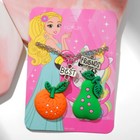 Кулоны неразлучники «Выбражулька» апельсин и груша, 45 см, цвет оранжево-зелёный в серебре - фото 24368207