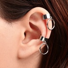 Серьги каффы «Кольца», 2 шт., цвет серебро 7115501