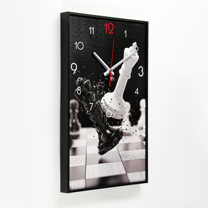 Часы-картина настенные, интерьерные "Шахматы", плавный ход, 57 х 35 х 4 см - фото 1903025324