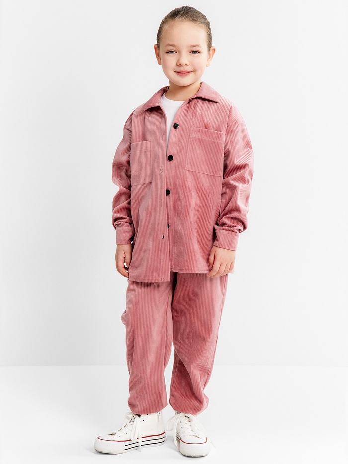 Костюм детский KAFTAN Velvet, размер 36 (134-140 см), розовый - Фото 1